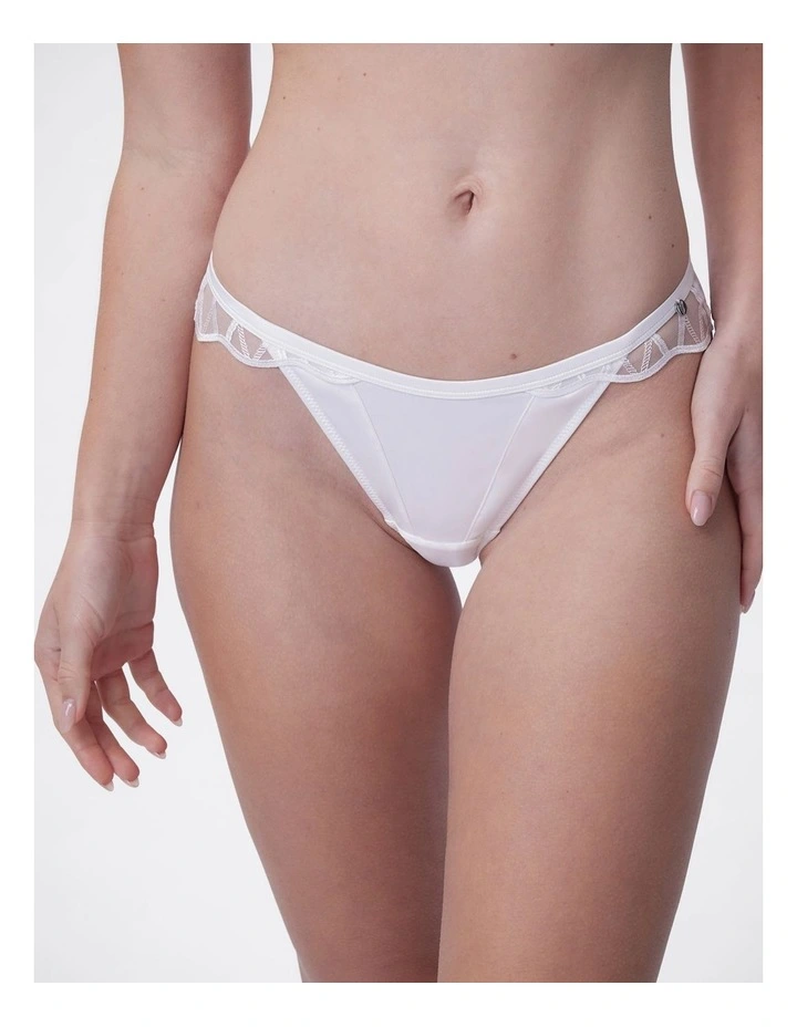 Bras N Things Vamp Hopeless Romantic High Leg Brazilian Knicker in Ivory image 1