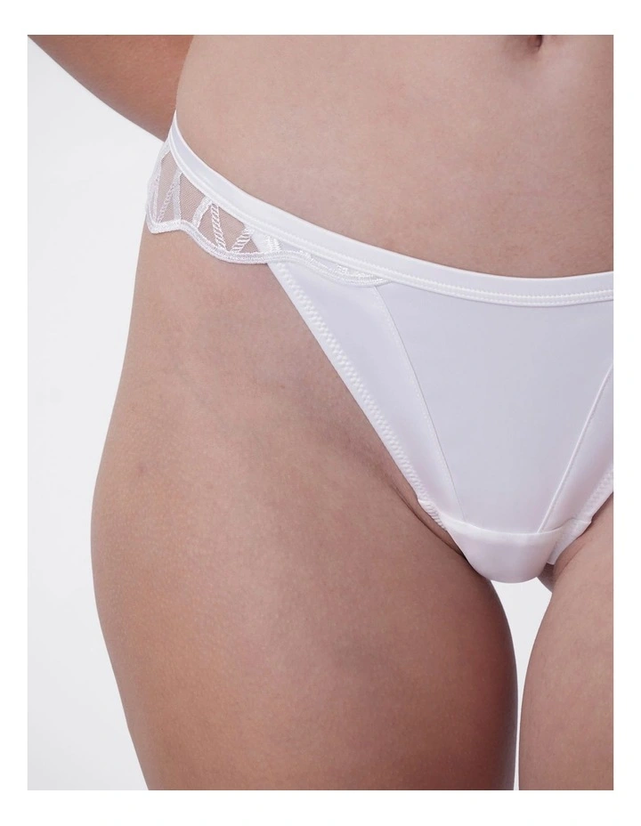 Bras N Things Vamp Hopeless Romantic High Leg Brazilian Knicker in Ivory image 6