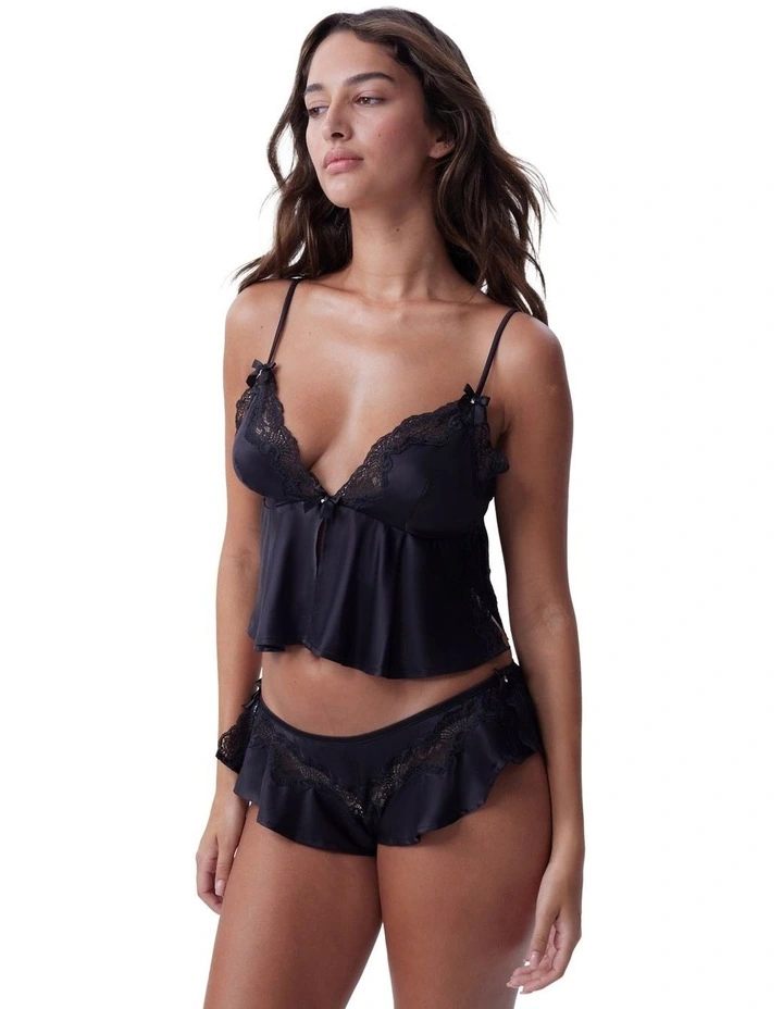 Bras N Things Night Games Summer Crush French Knicker in Black image 2
