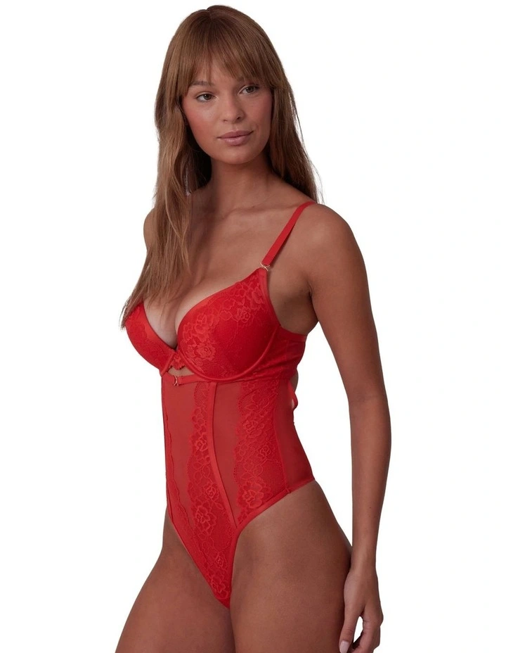 Imogen Push Up Bodysuit in Flame image 2