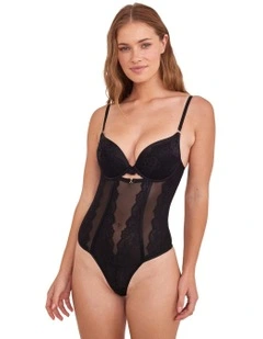 Imogen Push Up Bodysuit in Black