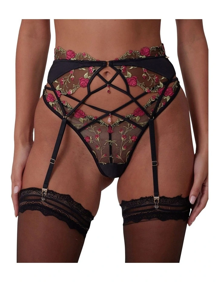 Stay The Night Suspender in Black image 1