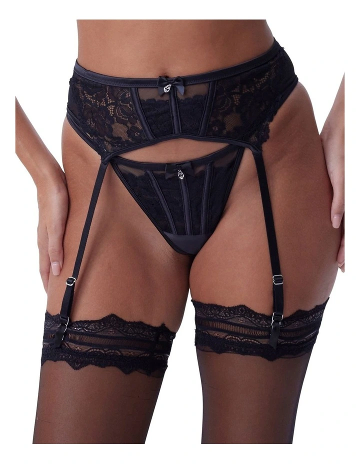 Bras N Things Bethany Essentials Basic Suspender in Black image 1