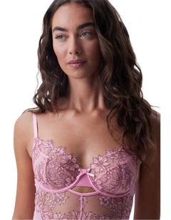Chantalle Underwire Bodysuit Bra in Pink