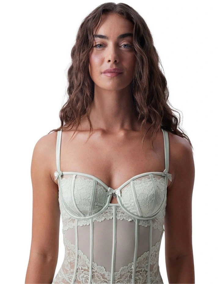 Bethany Balconette Bodysuit in Light Green image 4