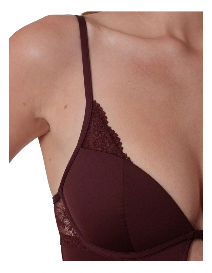 Anusha Longline Delight Bodysuit in Dark Brown image 4