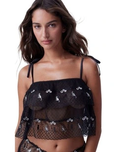 Bras N Things Enchanted Feline Fine Cami in Black