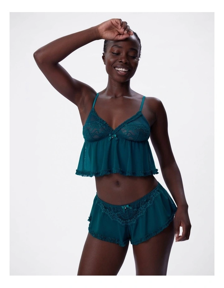 Bras n Things Too Cute cami in teal image 1