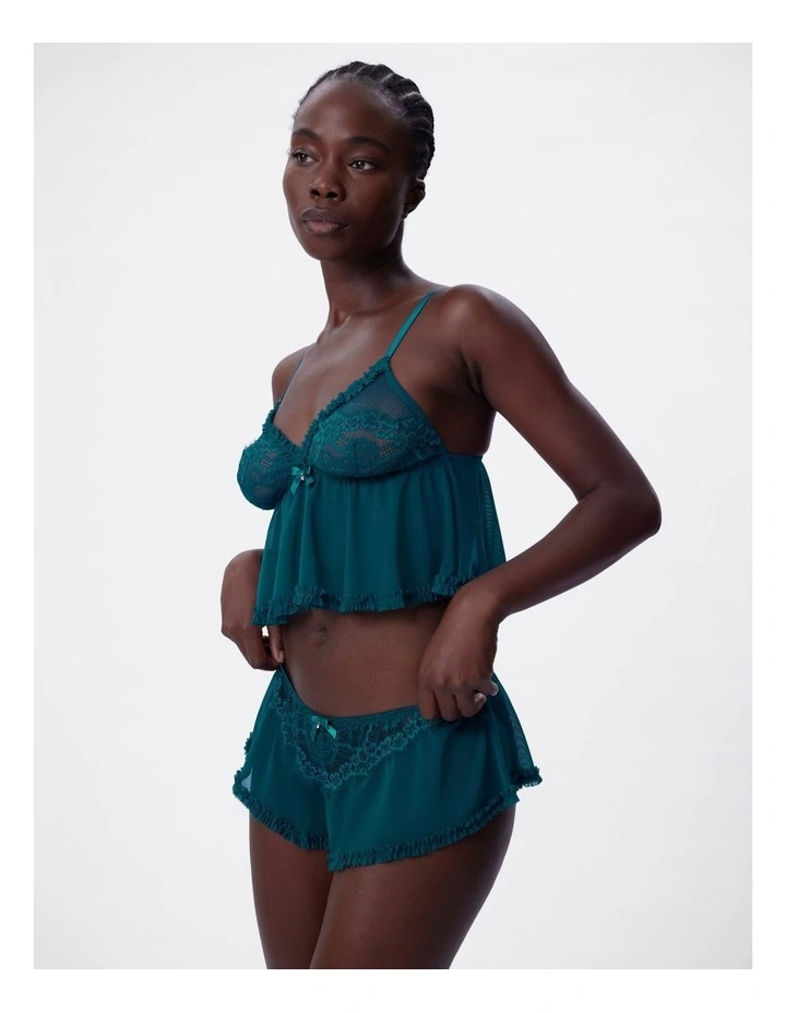 Bras n Things Too Cute cami in teal image 3