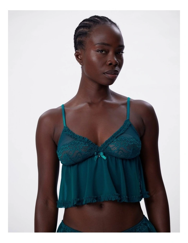 Bras n Things Too Cute cami in teal image 4