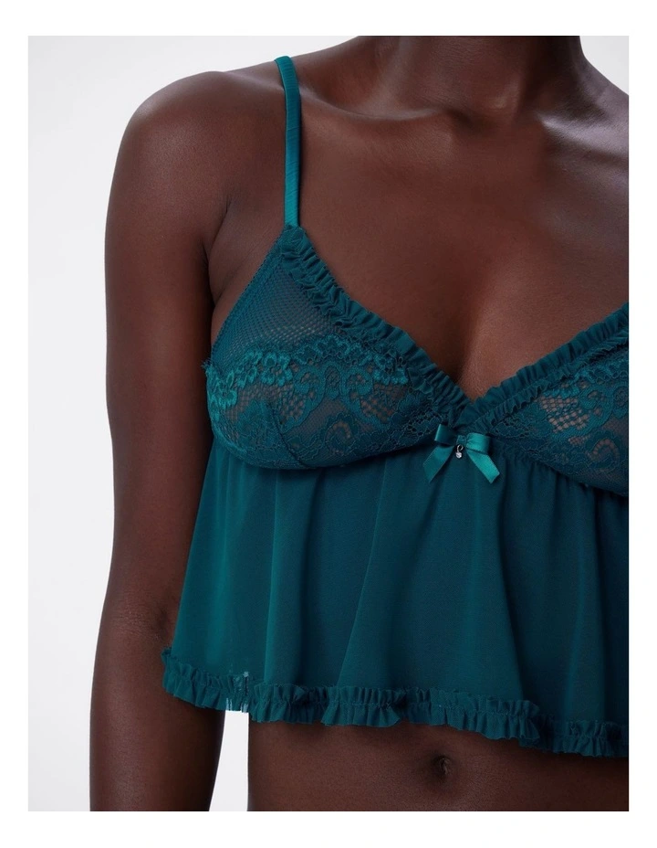 Bras n Things Too Cute cami in teal image 6