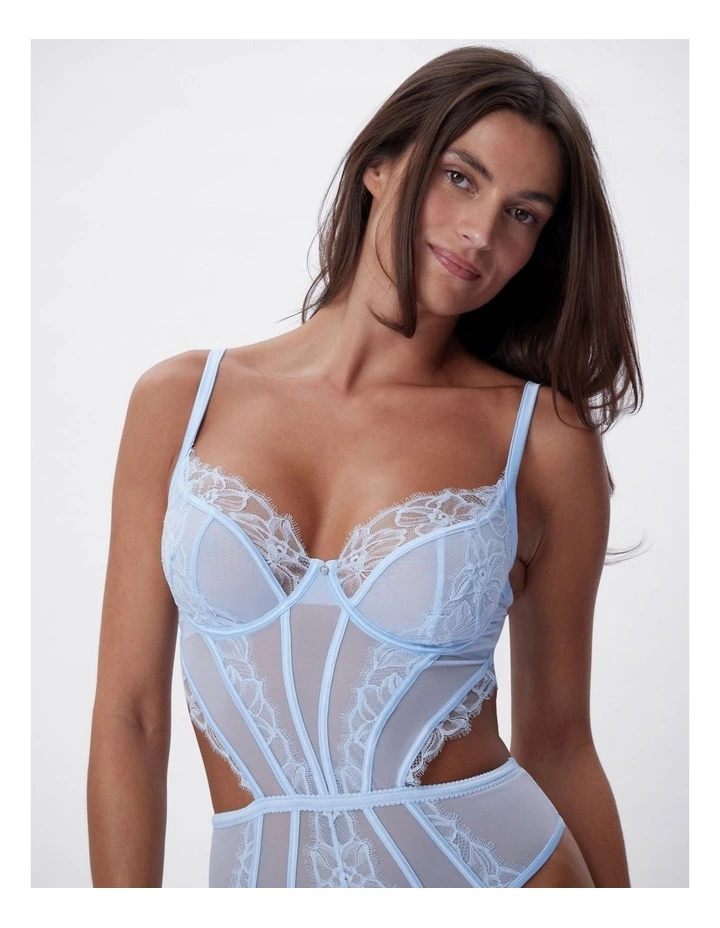 Bras N Things Seraphine Bodysuit Sleeveless (Cupped) in Blue image 4