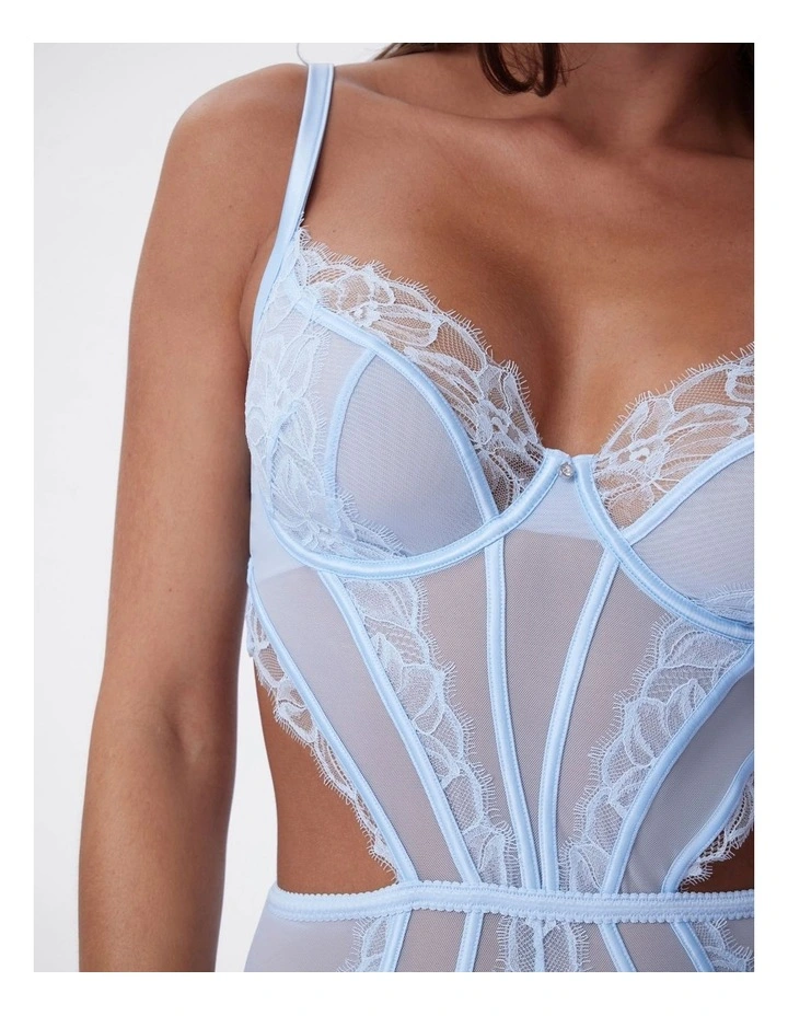 Bras N Things Seraphine Bodysuit Sleeveless (Cupped) in Blue image 5