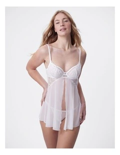 Bras N Things Seraphine Babydoll & String Set in Ivory