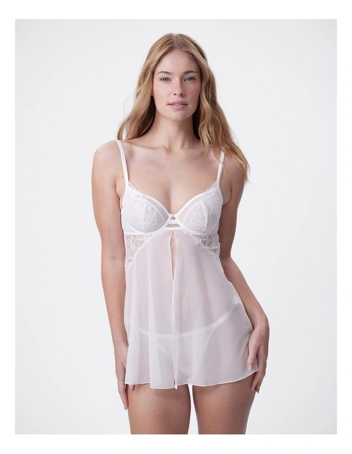 Bras N Things Seraphine Babydoll & String Set in Ivory image 6