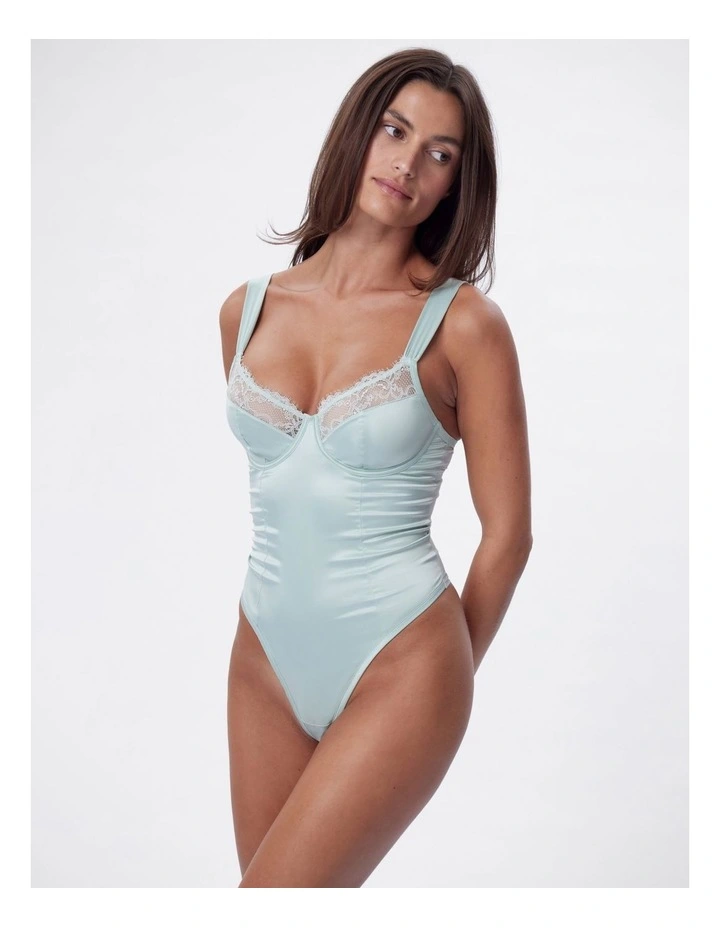Bras N Things Simone Bodysuit in Light Green image 3