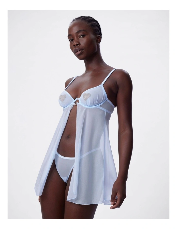bras n things breaking hearts moira babydoll set in light blue image 3