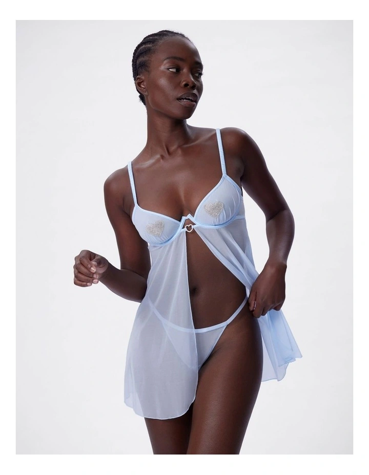 bras n things breaking hearts moira babydoll set in light blue image 4