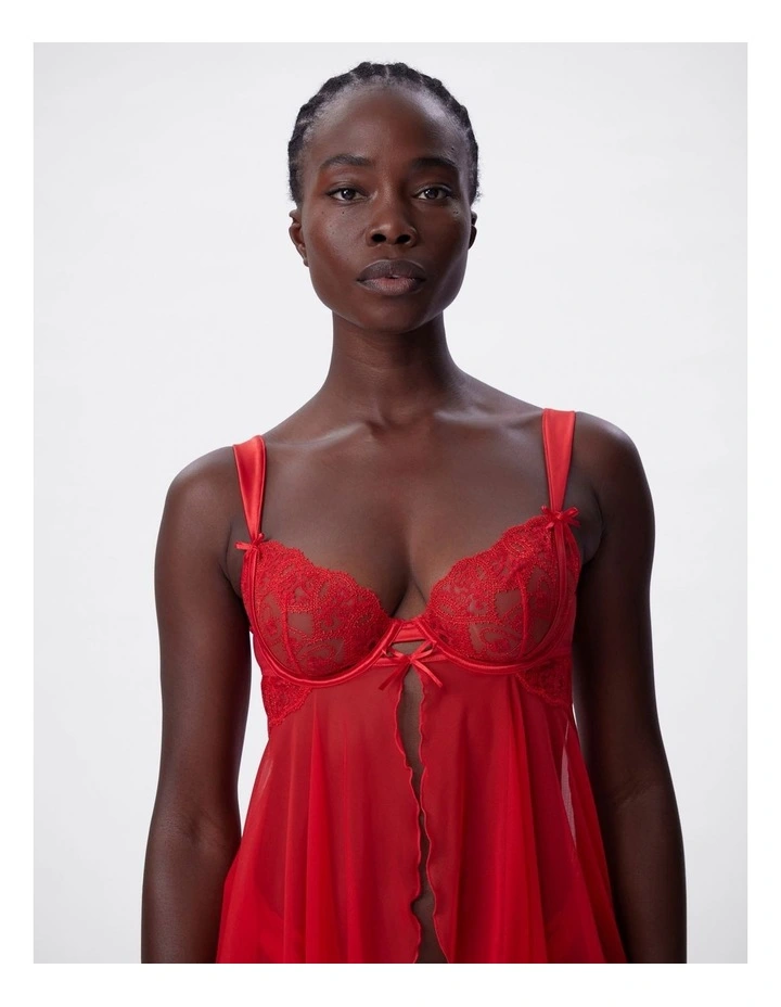 Bras N Things Enchanted Racing Hearts Babydoll Bra in Red image 5