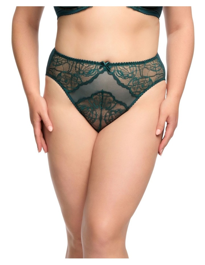 Gwendoline Hi Cut Brief in Teal