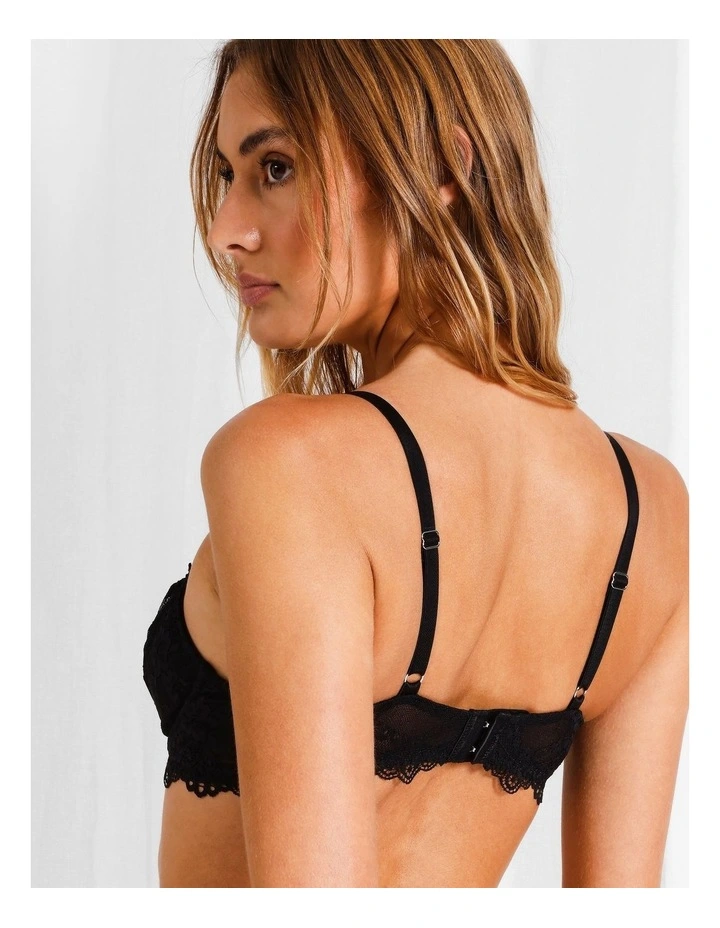 Pure Comfort Lace Balconette Underwire Bra in Black image 5