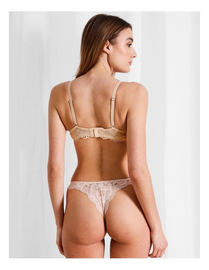 Pure Comfort Lace Balconette Underwire Bra in Beige image 6