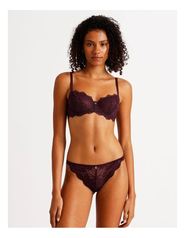 Pure Comfort Lace Balconette Underwire Bra in Black image 2