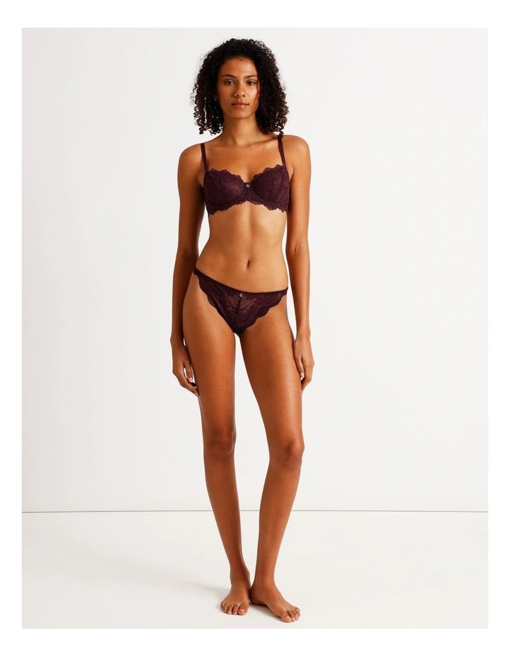 Pure Comfort Lace Balconette Underwire Bra in Black image 3