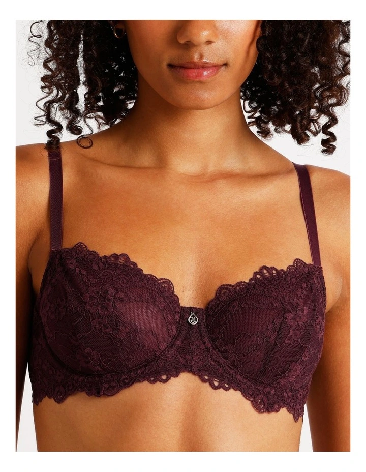 Pure Comfort Lace Balconette Underwire Bra in Black image 5