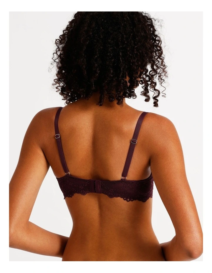 Pure Comfort Lace Balconette Underwire Bra in Black image 6
