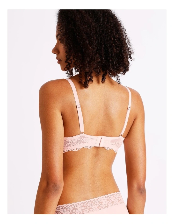 Pure Comfort Lace Balconette Underwire Bra in Light Pink image 5