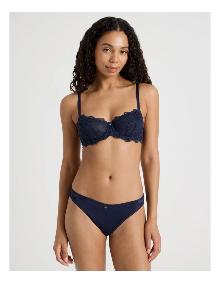 Pure Comfort Lace Balconette Underwire Bra in Black image 2
