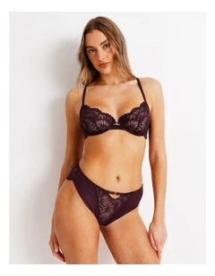 Aura Luxe Underwire Bra in Plum