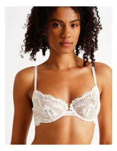 Aura Luxe Underwire Bra in White