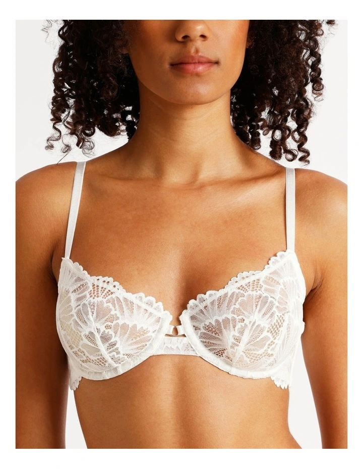 Aura Luxe Underwire Bra in White image 3