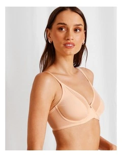 Soothe Sheer Padded Bra in Beige