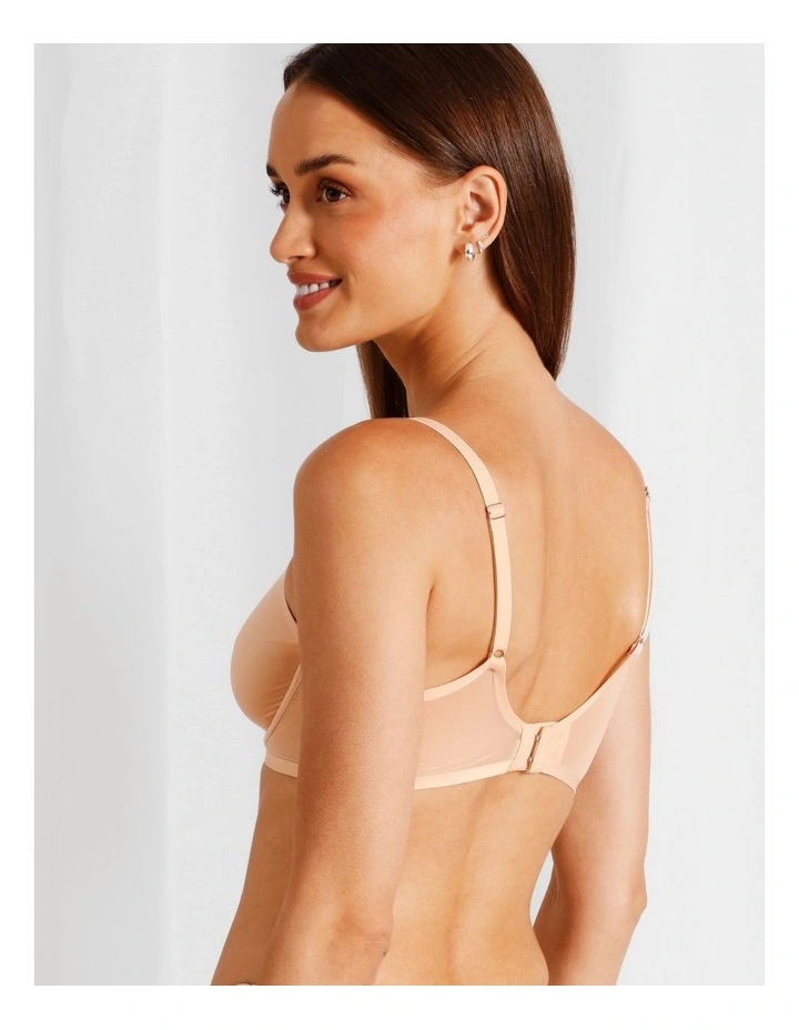 Soothe Sheer Padded Bra in Beige image 6