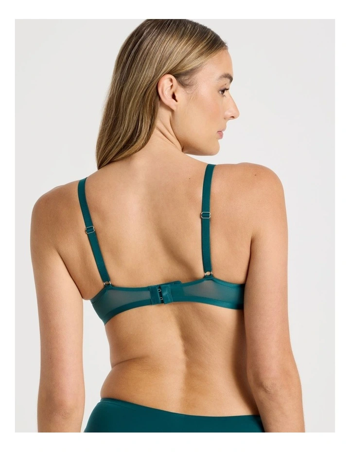 Soothe Sheer Padded Bra in Teal image 3