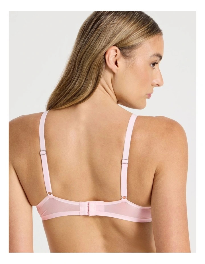 Soothe Sheer Padded Bra in Pink image 5