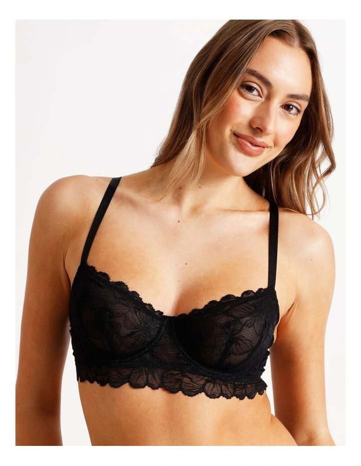 Embrace Longline Underwire Bra in Plum image 2