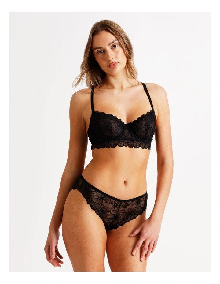 Embrace Longline Underwire Bra in Plum image 3