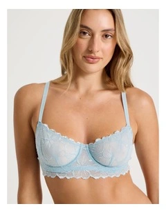 Embrace Longline Underwire Bra in Blue
