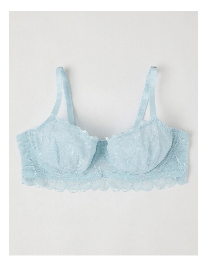 Embrace Longline Underwire Bra in Blue image 1