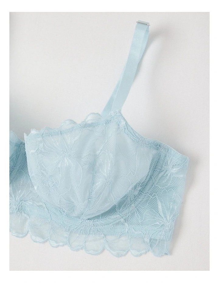 Embrace Longline Underwire Bra in Blue image 2
