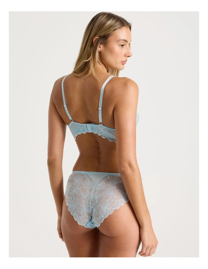 Embrace Longline Underwire Bra in Blue image 4