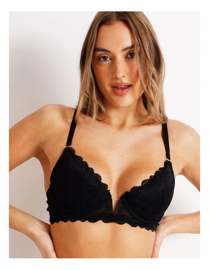 Embrace Padded Underwire Bra in Plum image 3
