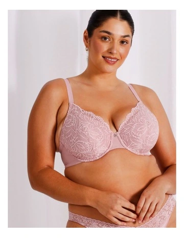 Empower D+ Lace Underwire Demi Bra in Petal Pink