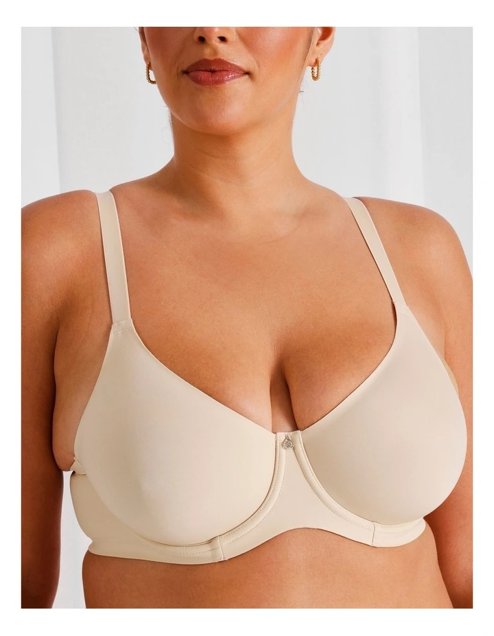 Empower D  Micro Underwire Bonded Bra in Beige image 4