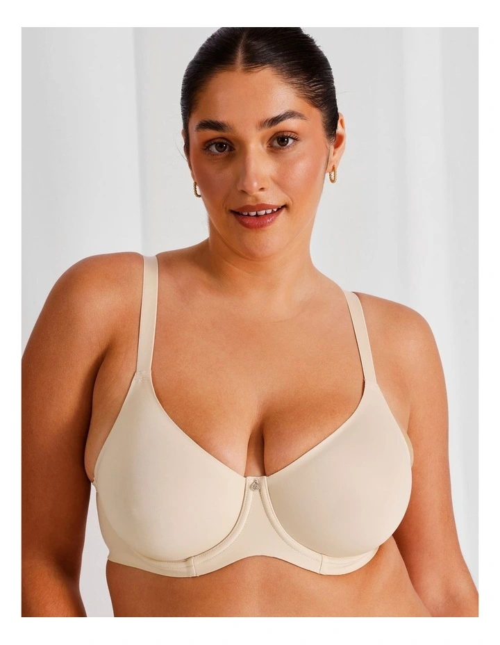 Empower D  Micro Underwire Bonded Bra in Beige image 5