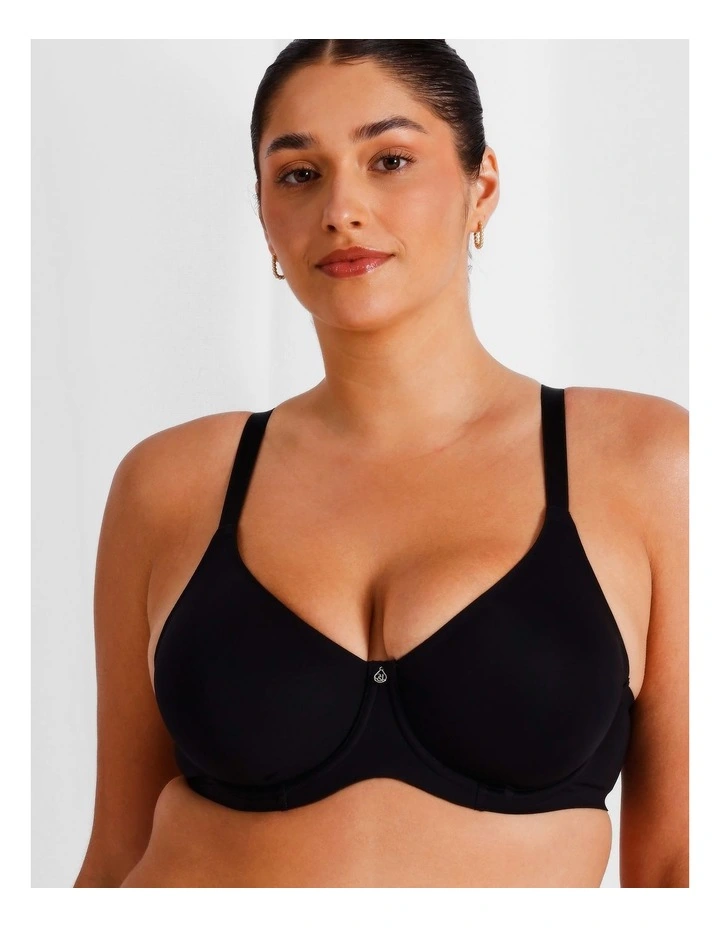 Empower D  Micro Underwire Bonded Bra in Black image 2